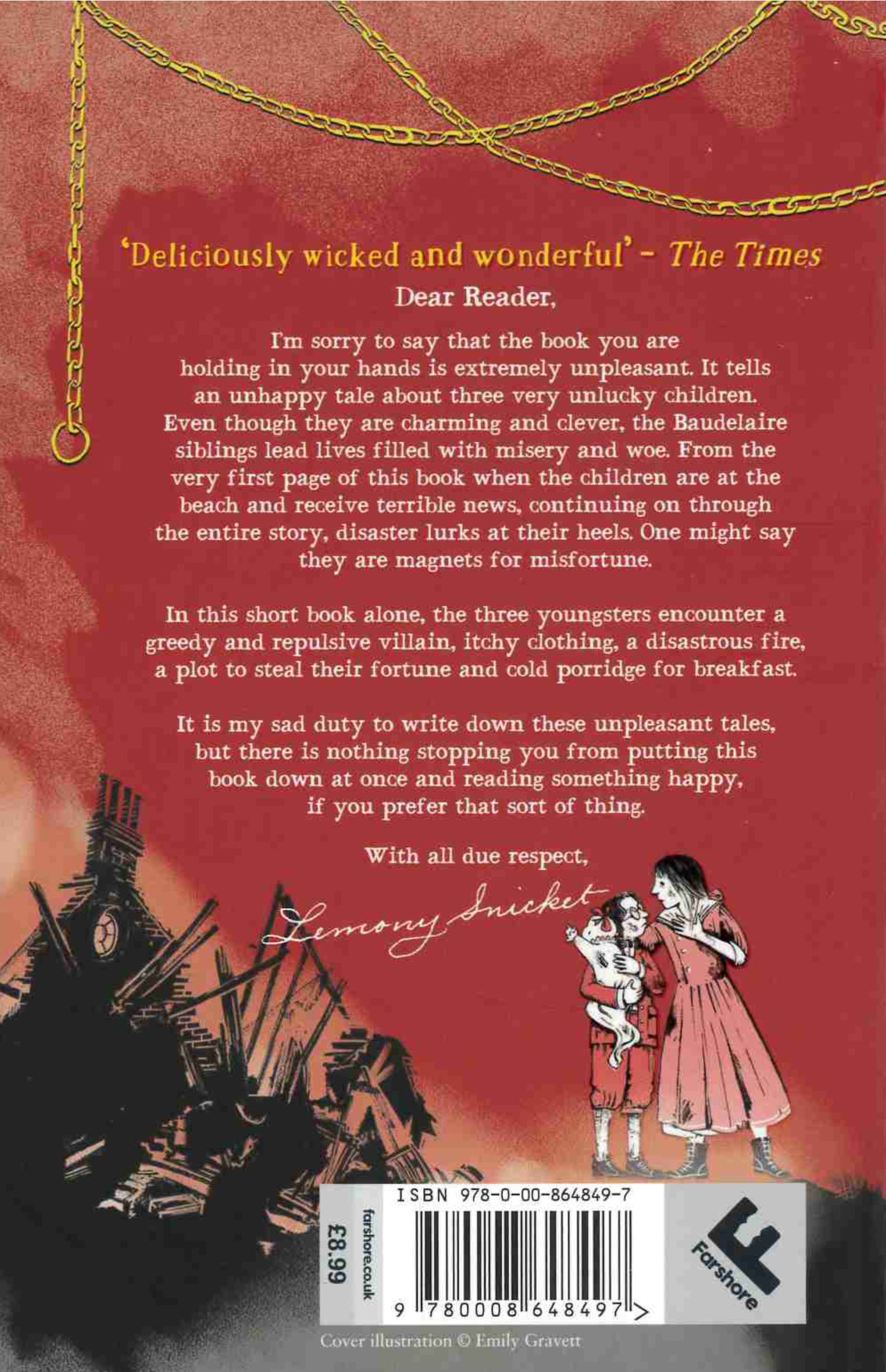 The Bad Beginning (Back Cover)