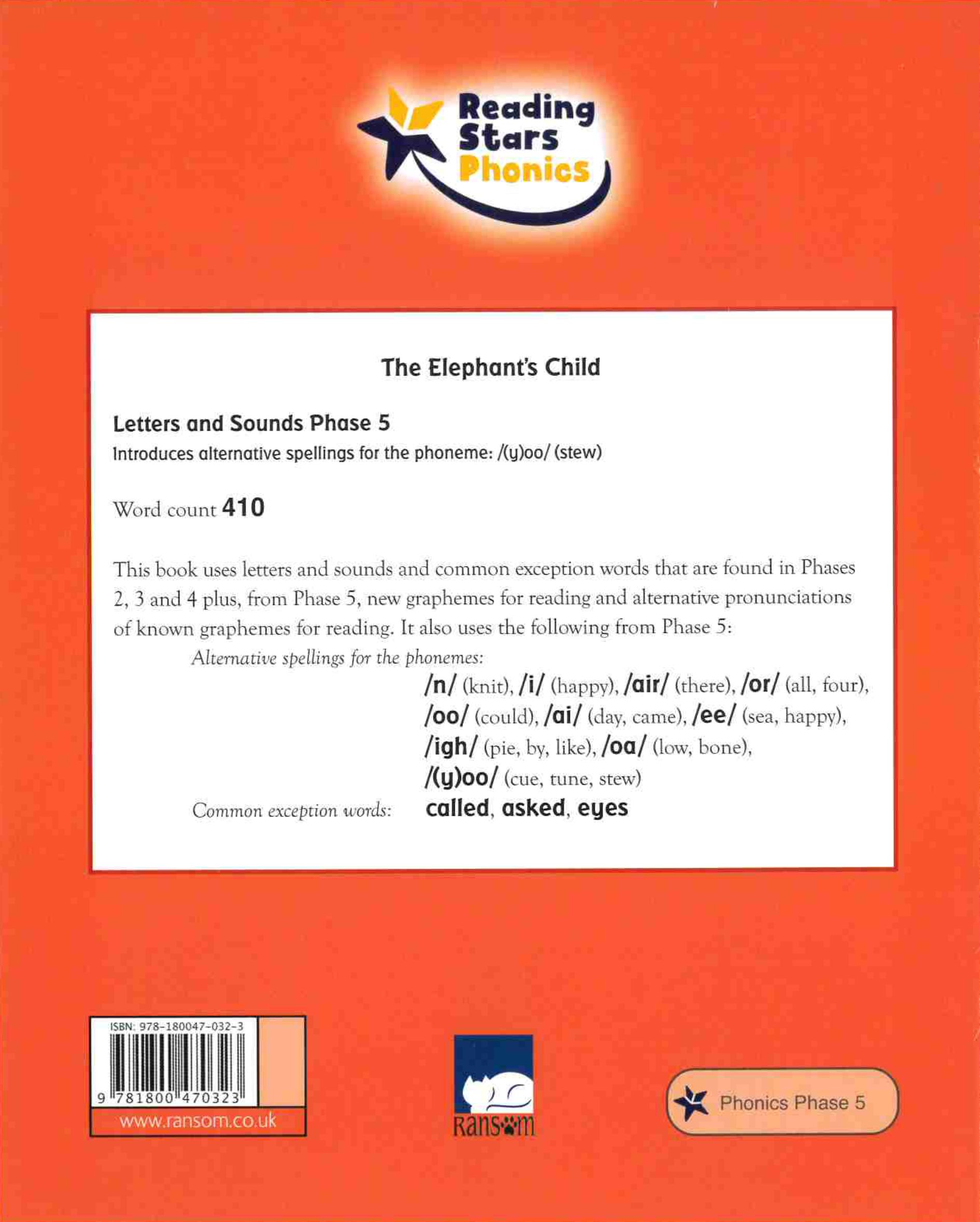 The Elephant's Child (back cover)
