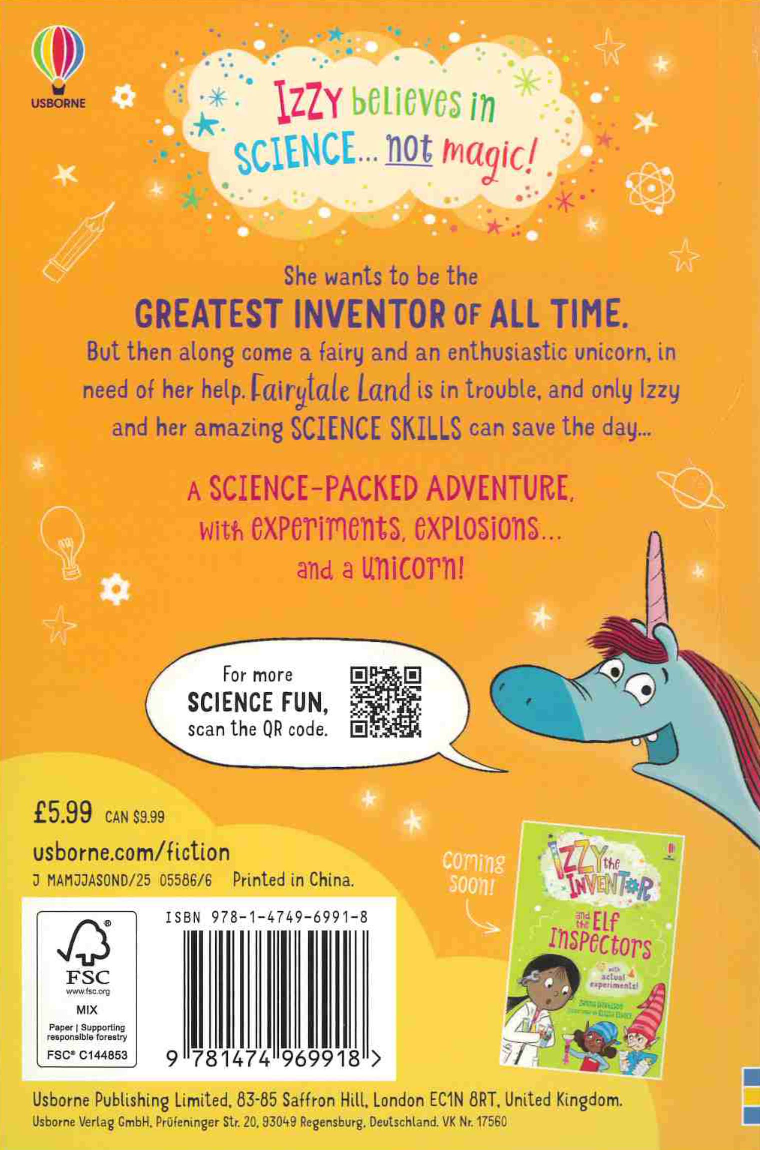 Izzy The Inventor back cover